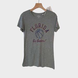Florida Go Gators‎ T-Shirt NCAA Gators Basketball Gray Womens Large NEW NWT